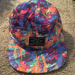 Multi-Colored 5 Panel Hat.